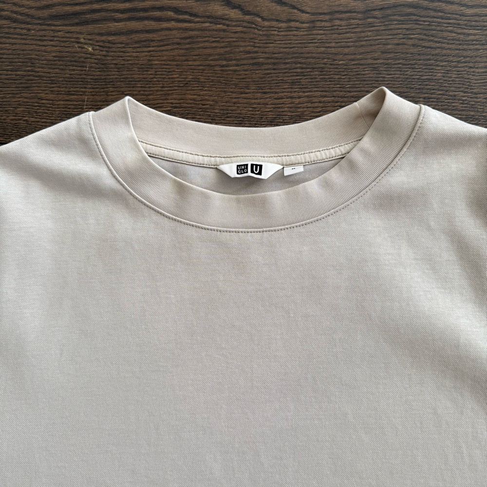 AIRism COTTON OVERSIZED CREW NECK HALF SLEEVE T-SHIRT - Picture 4 of 6